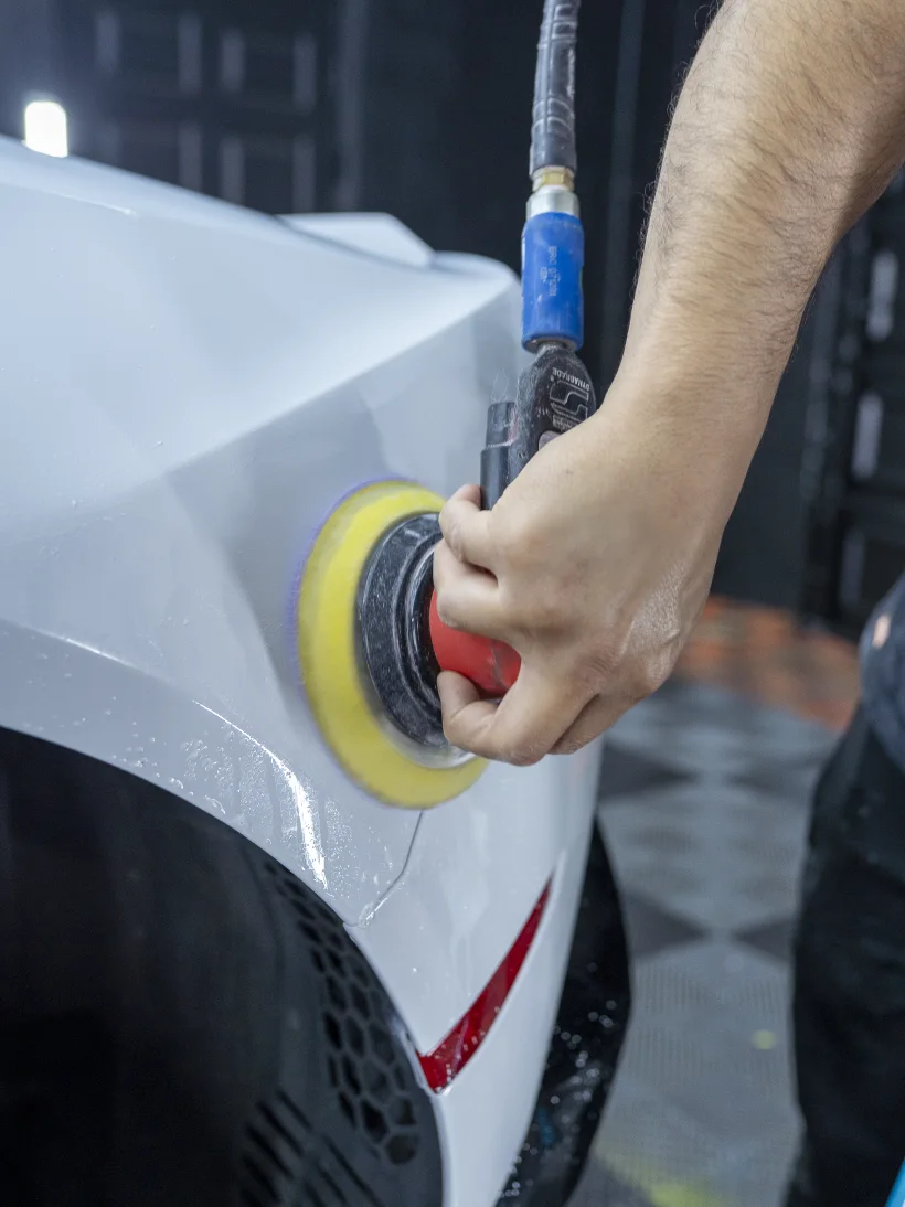 Correcting a Peelclear finish with a polisher