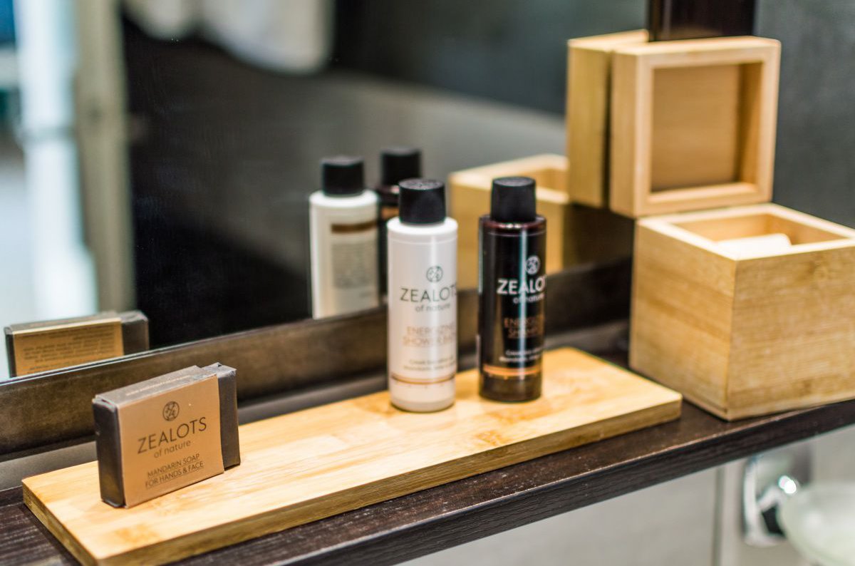 Toiletries at the Standard Double Room at Pela Mare Hotel