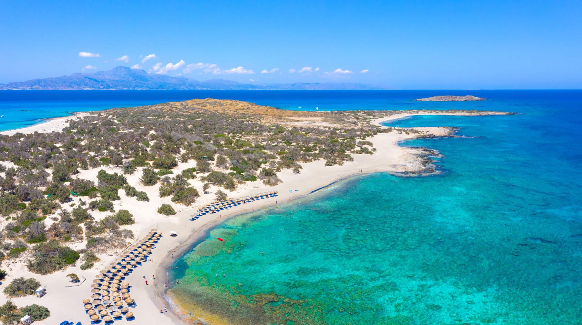 A beautiful Cretan beach from above