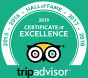 TripAdvisor 2015 - 2016 - 2017 - 2018 - 2019 Hall of Fame