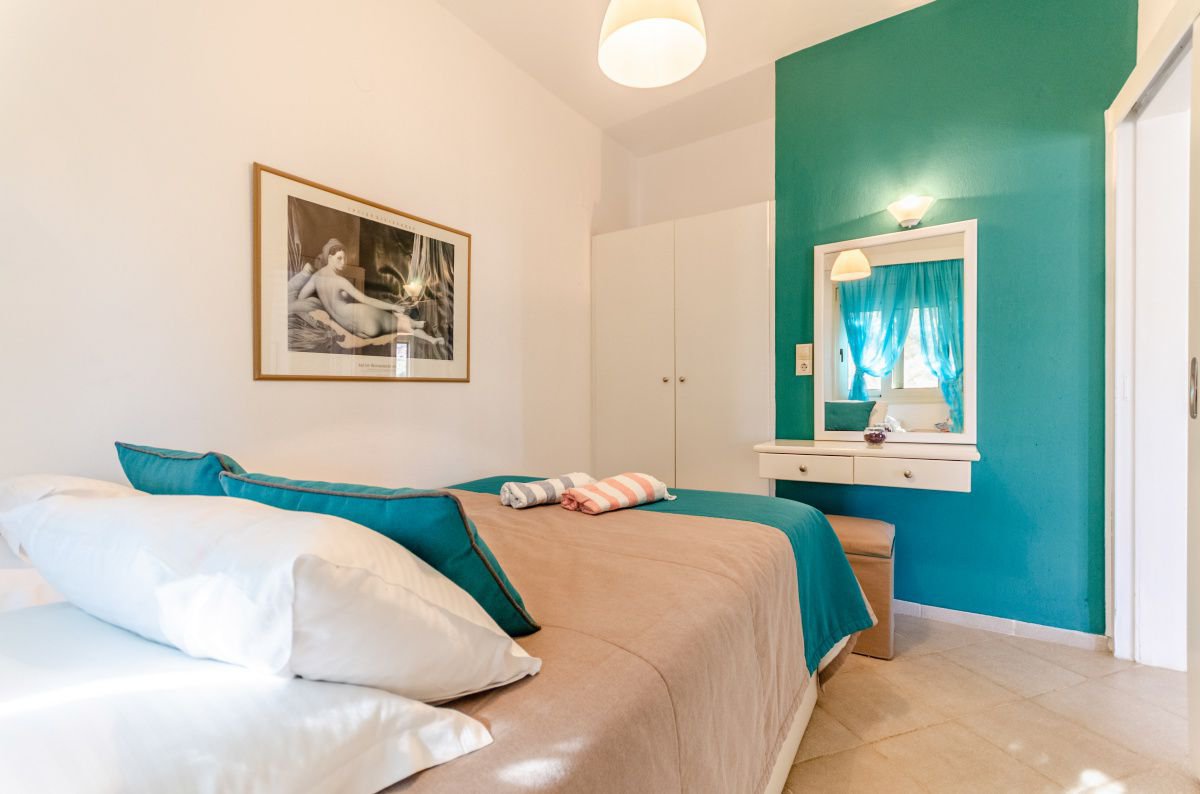 The bedroom of Junior Suite at Pela Mare Hotel