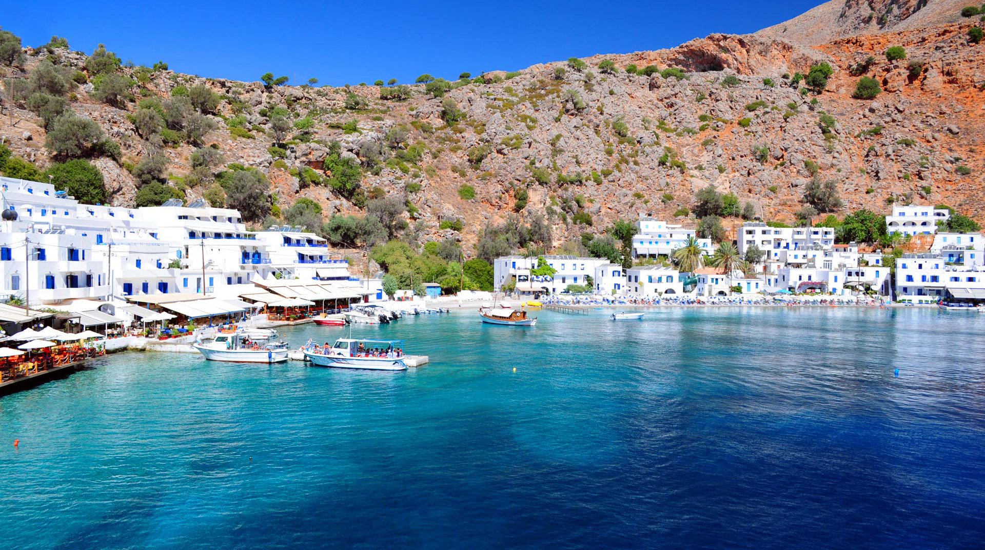 A fishing village in Crete