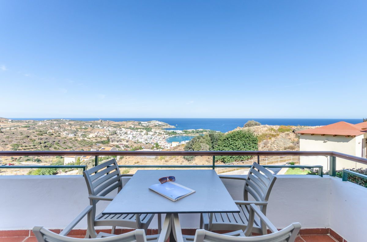 The sea view from the balcony of Family Room at Pela Mare Hotel