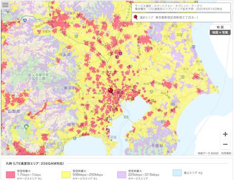 速度別のエリアマップ