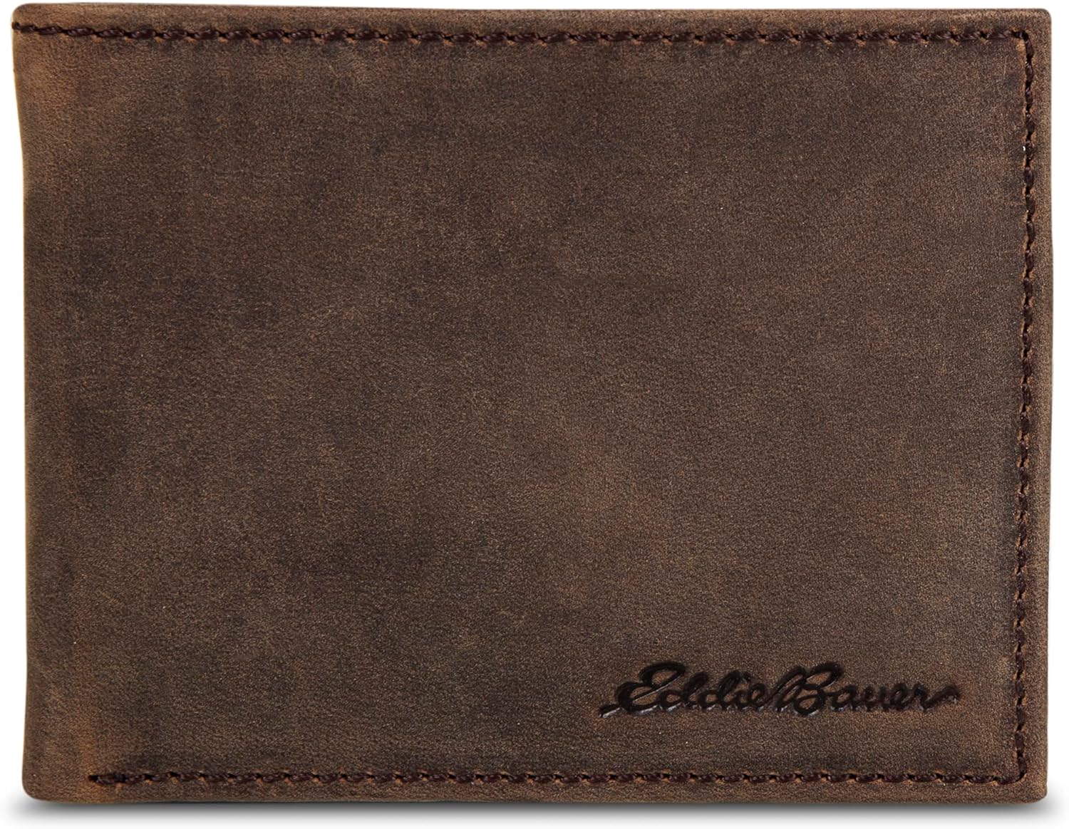 Eddie Bauer Men's Leather Removable Passcase Wallet with Embossed