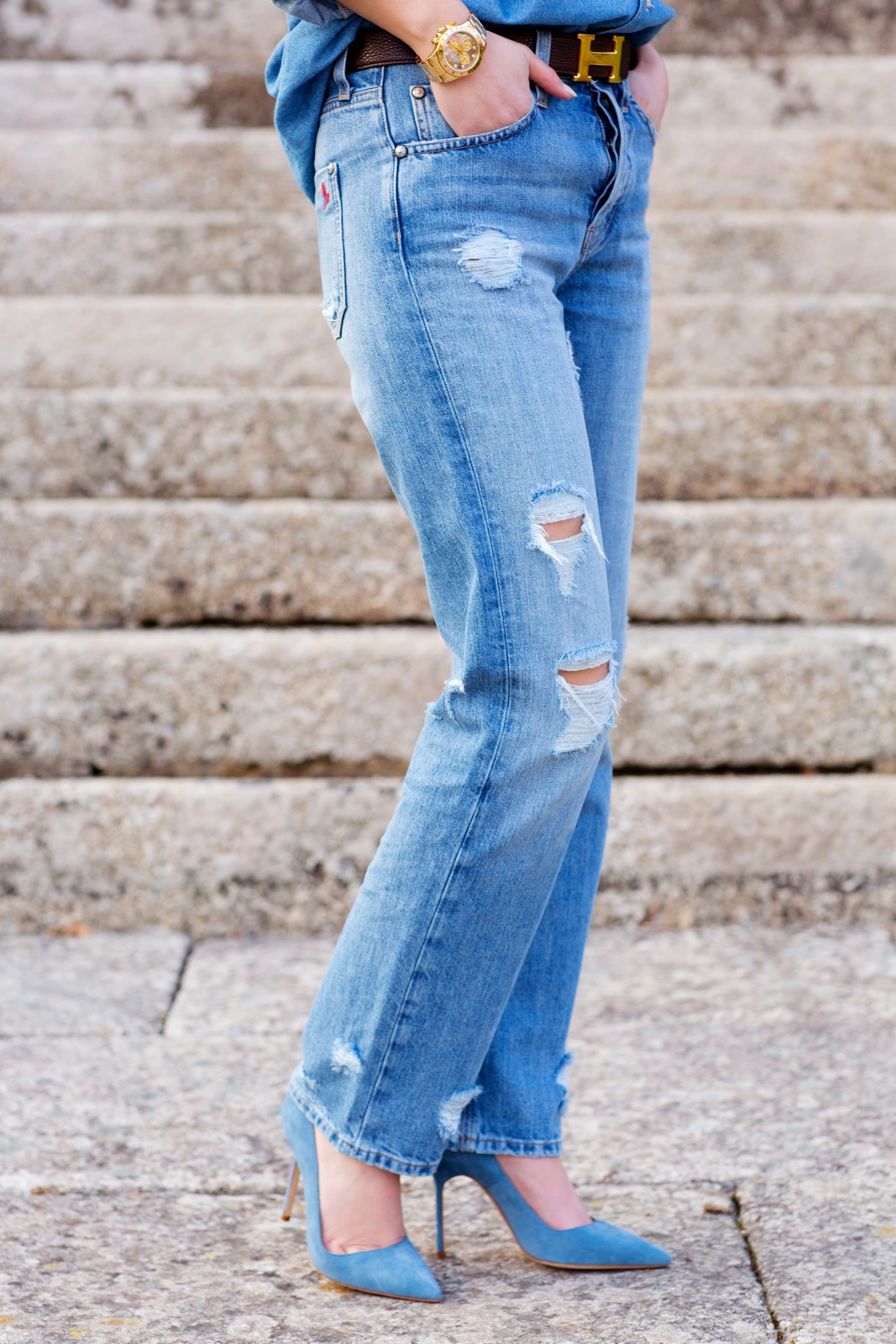 Denim on Denim on Blue - Peony Lim