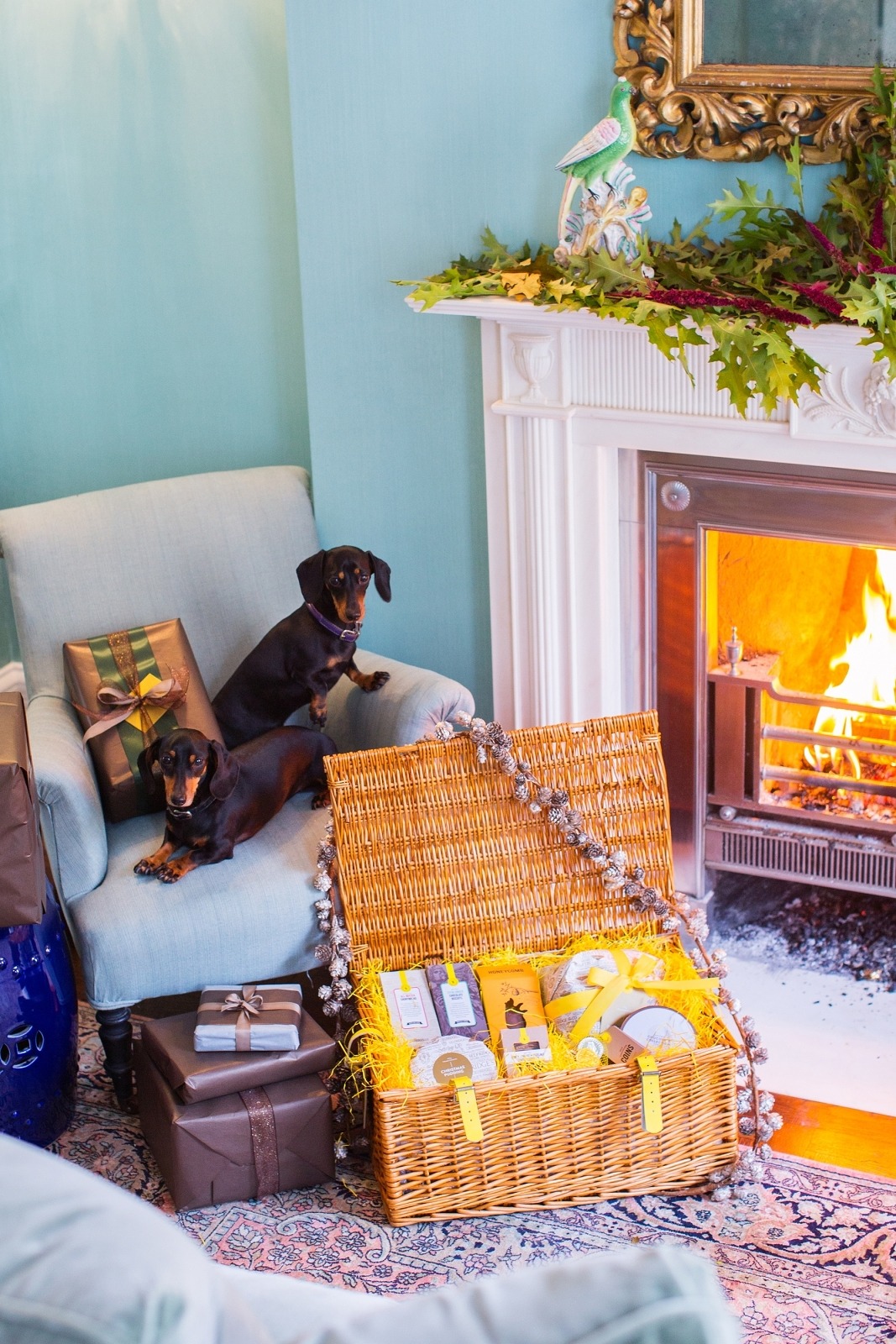 Selfridges Hamper Fire Christmas Presents Gifts Dachshunds