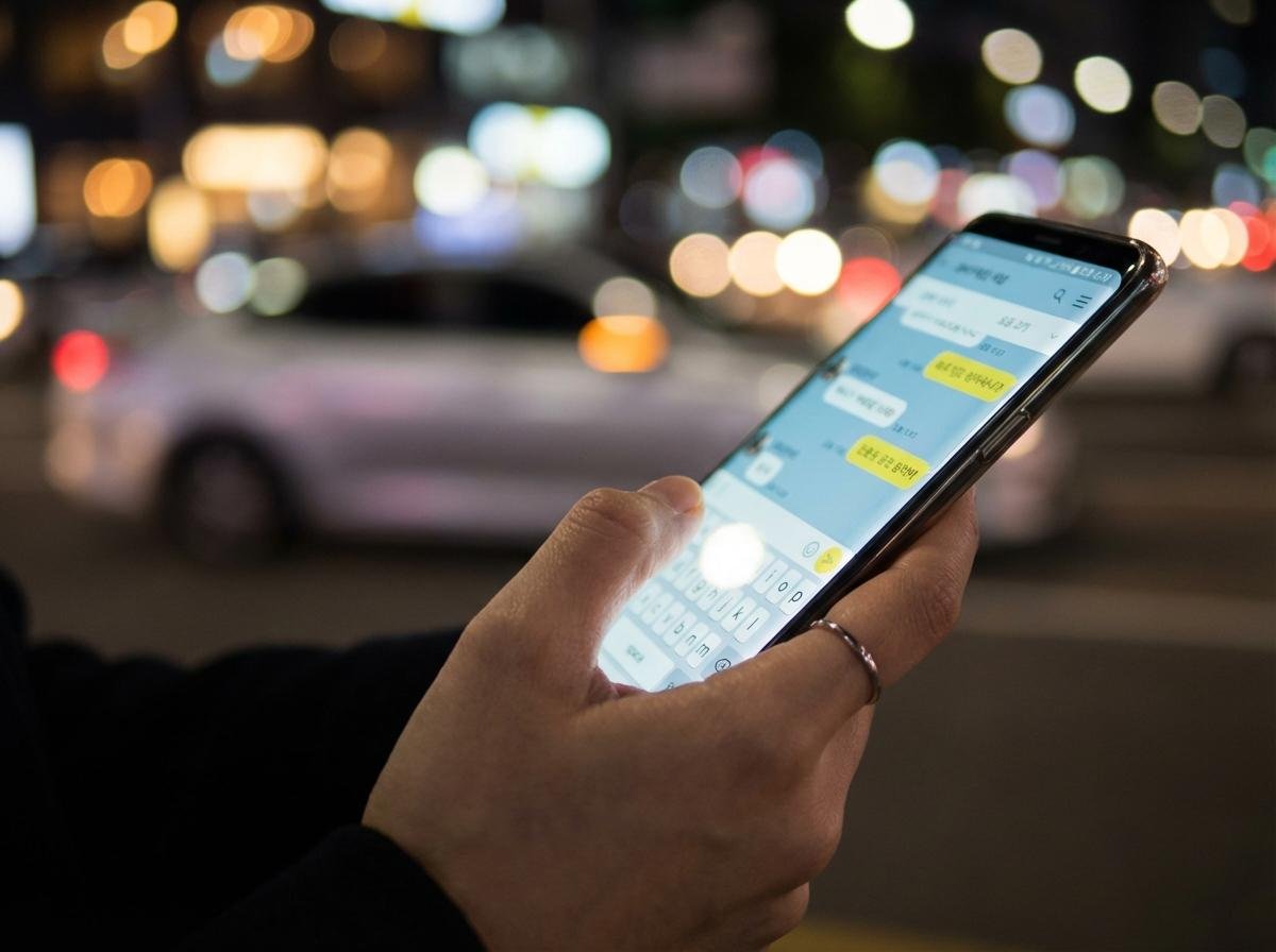 문자 전송 자격 인증서와 도장이 찍힌 서류