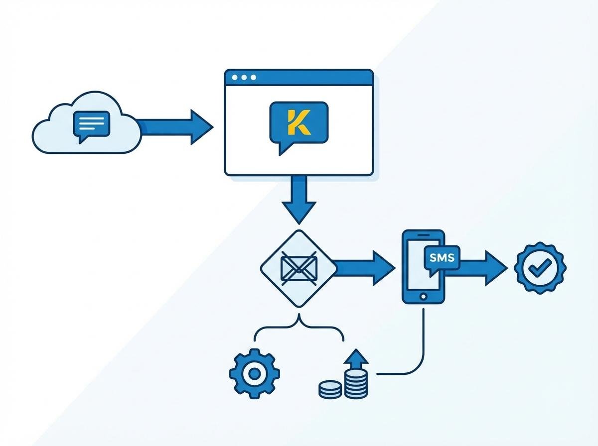 대체 발송 시스템 플로우차트, 알림톡에서 문자로 자동 전환되는 과정