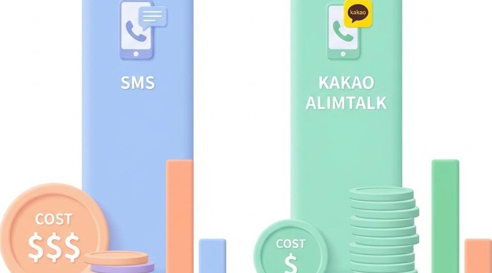 일반문자 VS 알림톡 비용 비교표
