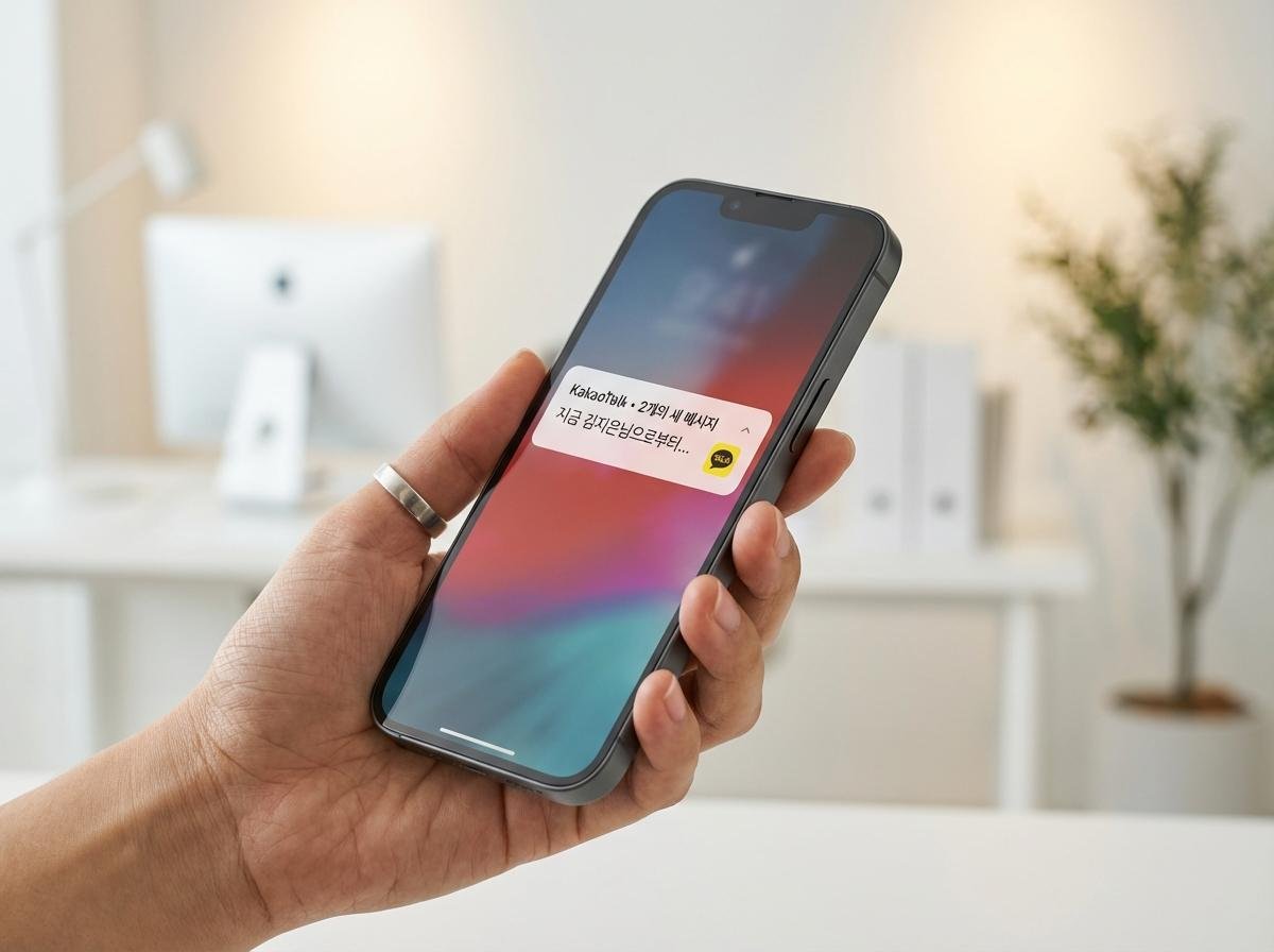 카카오 알림톡 발송 화면