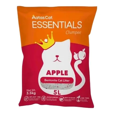 Cát Đất Sét Aatas Essentials Cho Mèo Hương Táo Bịch 5L