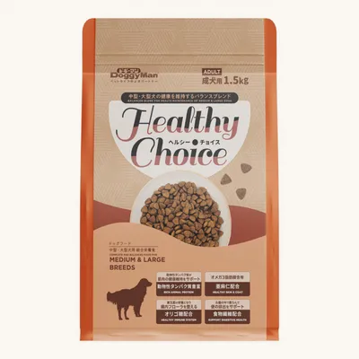 Hạt Healthy Choice Cho Cún Trưởng Thành Giống Vừa & Lớn Bịch 1.5Kg