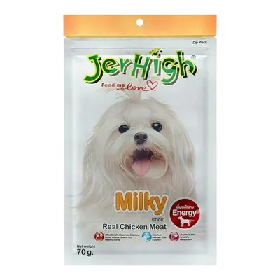 Bánh Thưởng JerHigh Cho Cún Vị Sữa Gói 70g - Milky