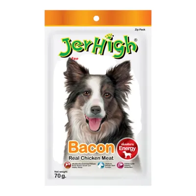 Bánh Thưởng JerHigh Cho Cún Vị Thịt Xông Khói Gói 70g - Bacon