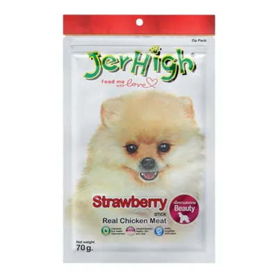Bánh Thưởng JerHigh Cho Cún Vị Dâu Tây Gói 70g - Strawberry