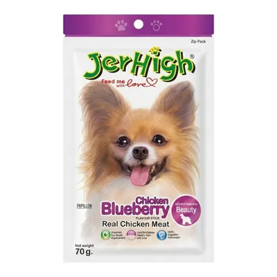 Bánh Thưởng JerHigh Cho Cún Vị Việt Quất Gói 70g - Blueberry