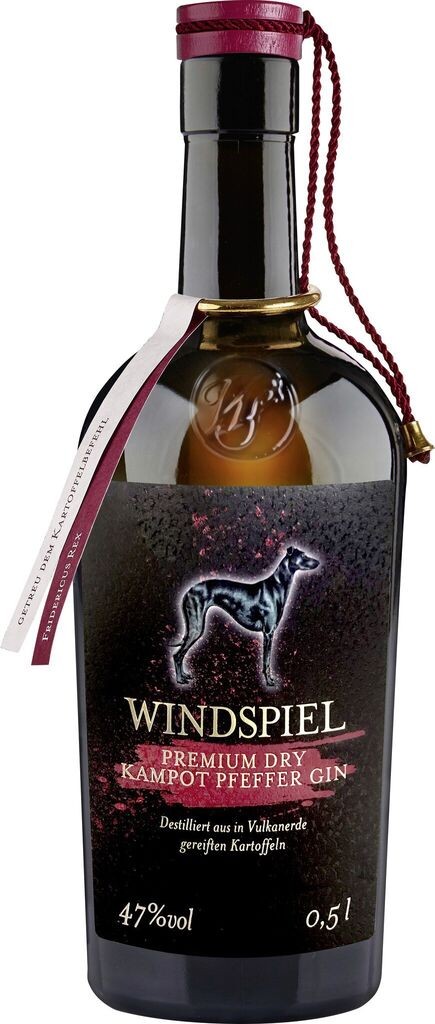 Windspiel Premium Dry Kampot Pfeffer Gin 47%vol London Dry Gin  Windspiel 