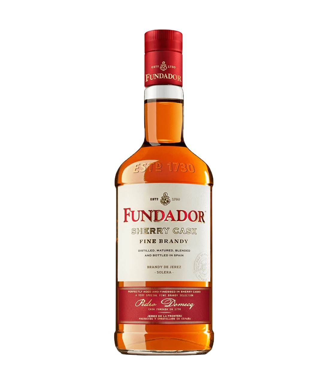 Brandy de Jerez Fundador Solera Sherry Cask - 36% Vol.  Bodegas Fundador Brandy