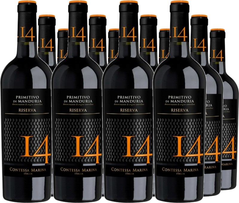 12er Vorteilspaket Primitivo di Manduria DOC Riserva 14 Contessa Marina