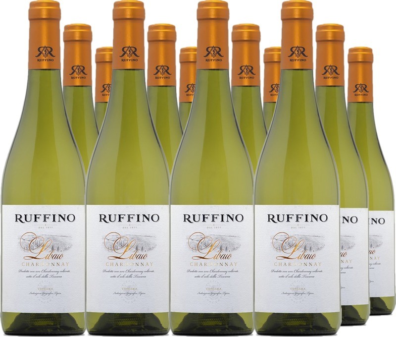 12er Vorteilspaket Ruffino Chardonnay Libaio Toscana IGT