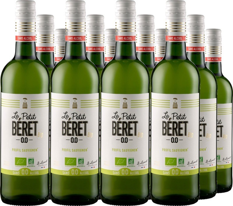 12er Vorteilspaket Le Petit Béret Sauvignon Blanc -Alkoholfrei -