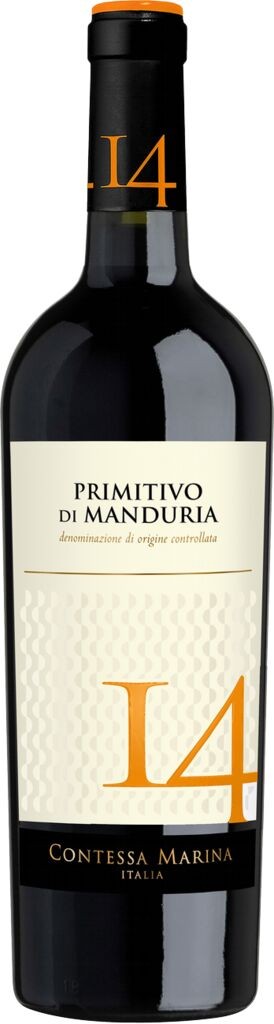 Primitivo di Manduria DOC 14 Contessa Marina 2021 Contessa Marina Apulien