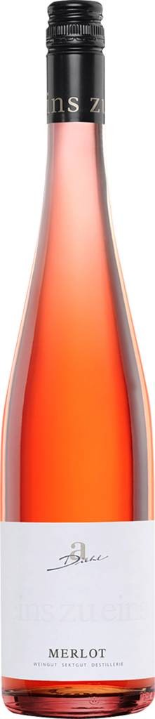 A. Diehl Merlot Rosé 'eins zu eins' QbA feinherb Wein- und Sektgut-Destillerie Diehl Pfalz