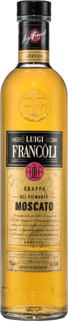 Grappa Moscato del Piemonte Barrique 41,5%  Luigi Francoli 