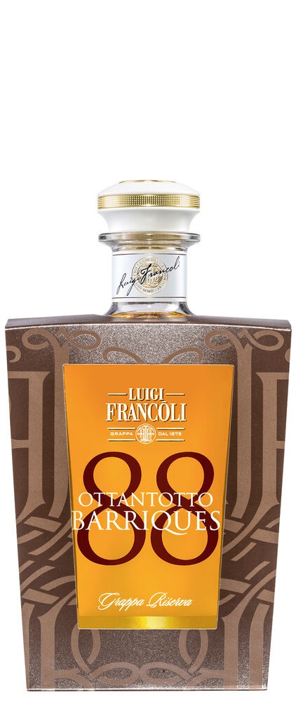 Grappa 88 Barriques 42,5%Pret-A-Port.  Luigi Francoli 