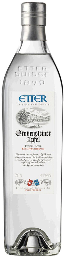 Etter Gravensteiner Apfel Schweizer Gravensteiner Apfel, 41%Vol. Etter Söhne AG Distillerie Zug 