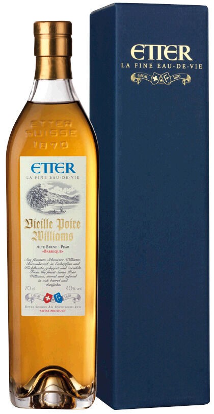 Etter Vieille Poire Williams Schweizer Williamsbirne 40% Vol. Etter Söhne AG Distillerie Zug 