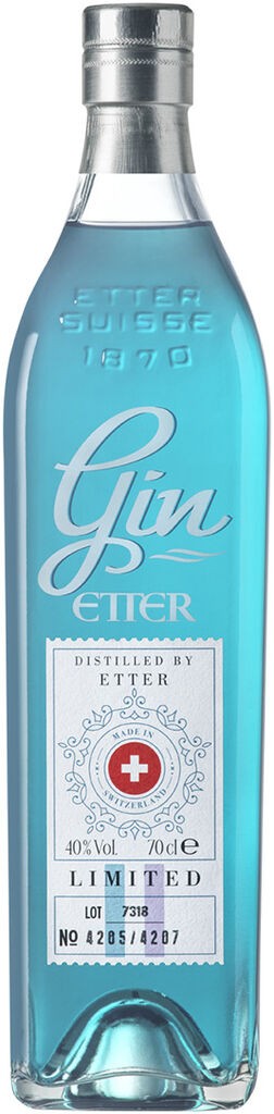 Original Etter Gin 40% vol Schweizer Gin - limitierte Sonderedition  Etter Söhne AG Distillerie Zug 