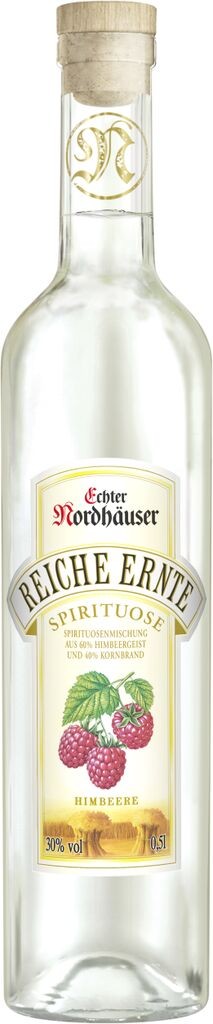 Echter Nordhäuser Reiche Ernte Himbeere 30% 05l  Nordbrand Nordhausen 