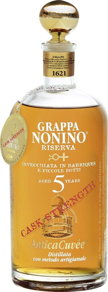 Grappa AnticaCuvée Riserva Cask Strength 59,9% vol 5 years old - im Barrique gereift Nonino Distillatori Friaul