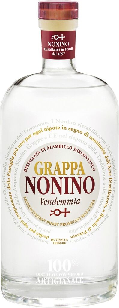 Grappa Nonino Vendemmia Klares Destillat 40% vol. (0,5l) Nonino Distillatori Friaul