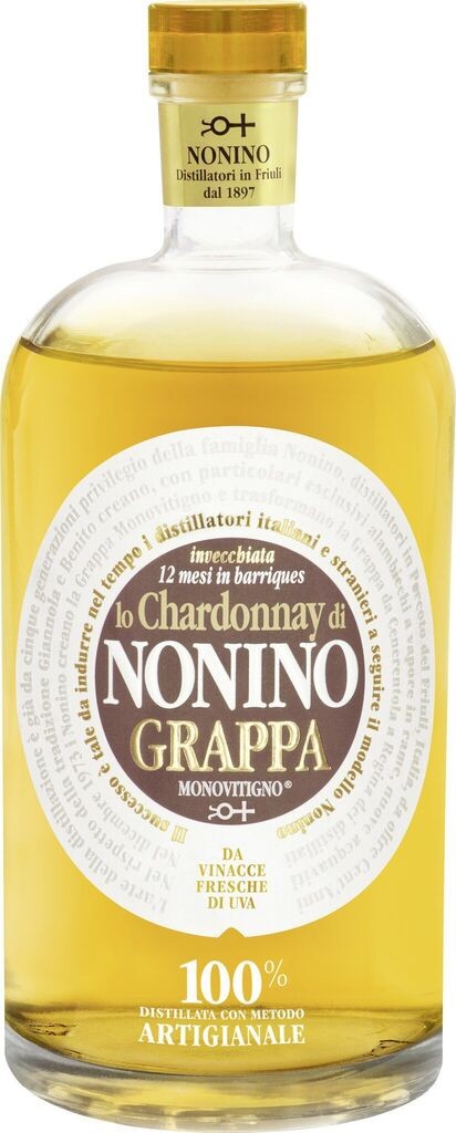 Grappa Lo Chardonnay Monovitigno im Barrique gereift 41% vol. Nonino Distillatori Friaul