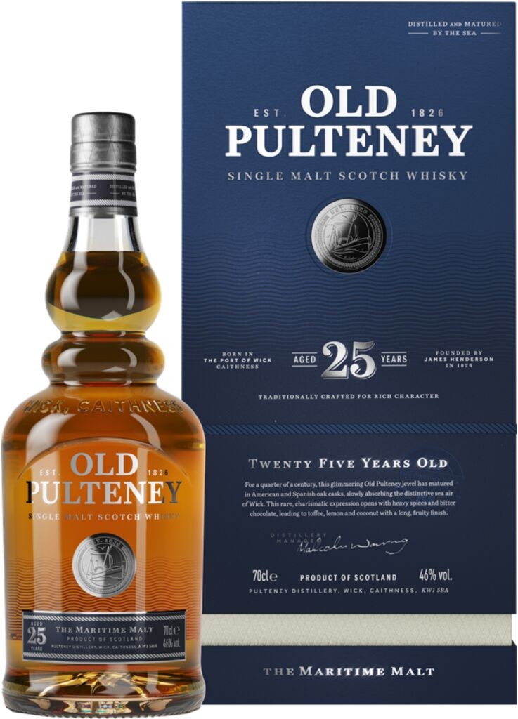 25 Years Single Malt Scotch Whisky 46% vol in GP Old Pulteney 