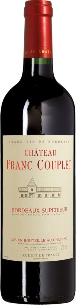 Château Franc Couplet Bordeaux Supérieur AC M.T. Vins Bordeaux