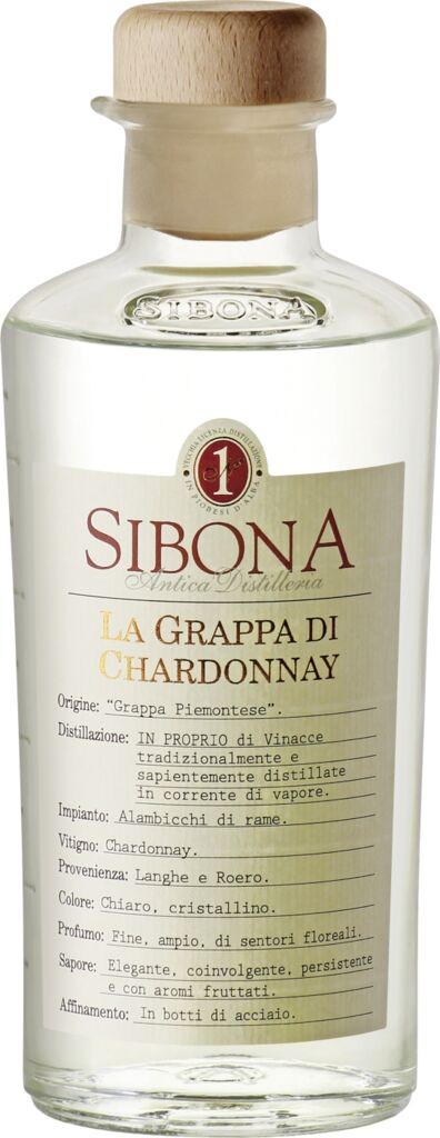 Sibona Grappa di Chardonnay 40% vol Distillerria Sibona 