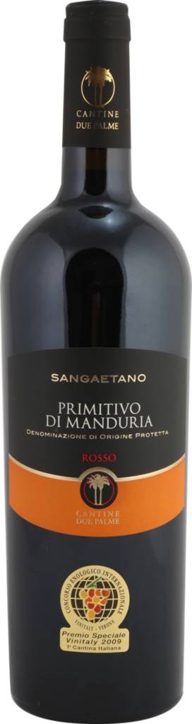 Sangaetano Primitivo di Manduria DOP Cantine Due Palme Apulien