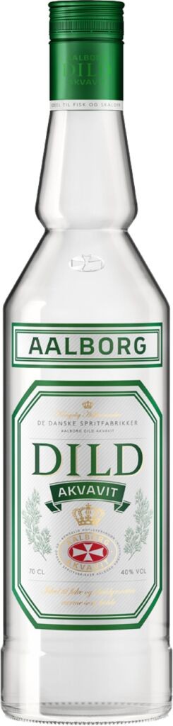 Aalborg Dild Akvavit 38% vol De Danske Spritfabrikker 