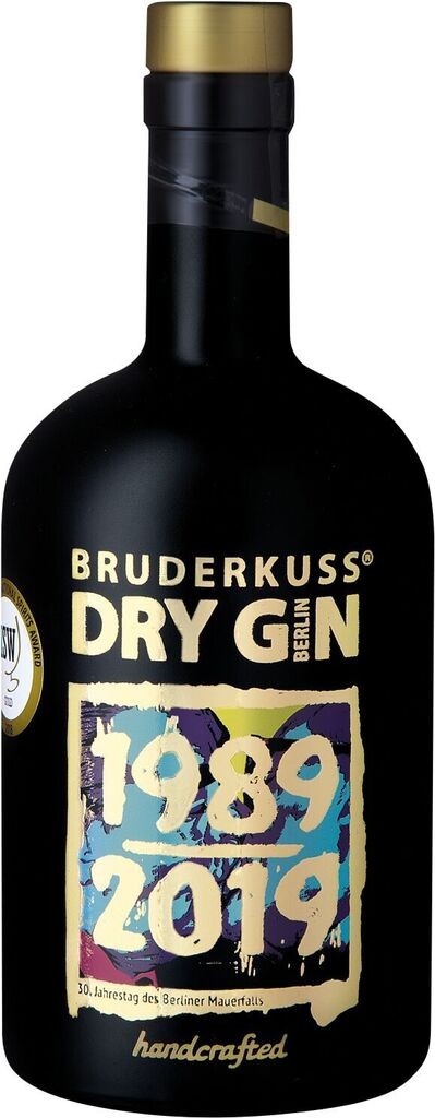 Bruderkuss Gin 46 % 30 Jahre Mauerfall im ETUI Bruderkuss Pfalz