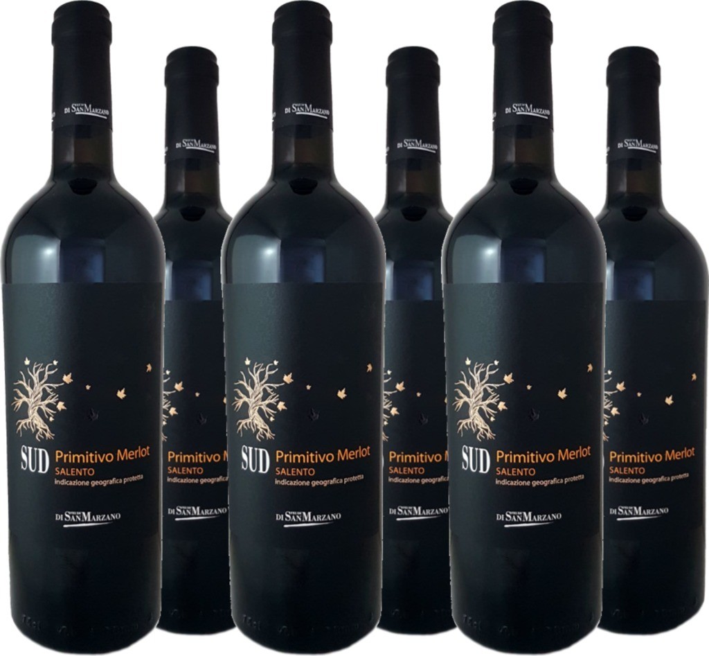 6er Vorteilspaket Primitivo Merlot SUD Salento IGT