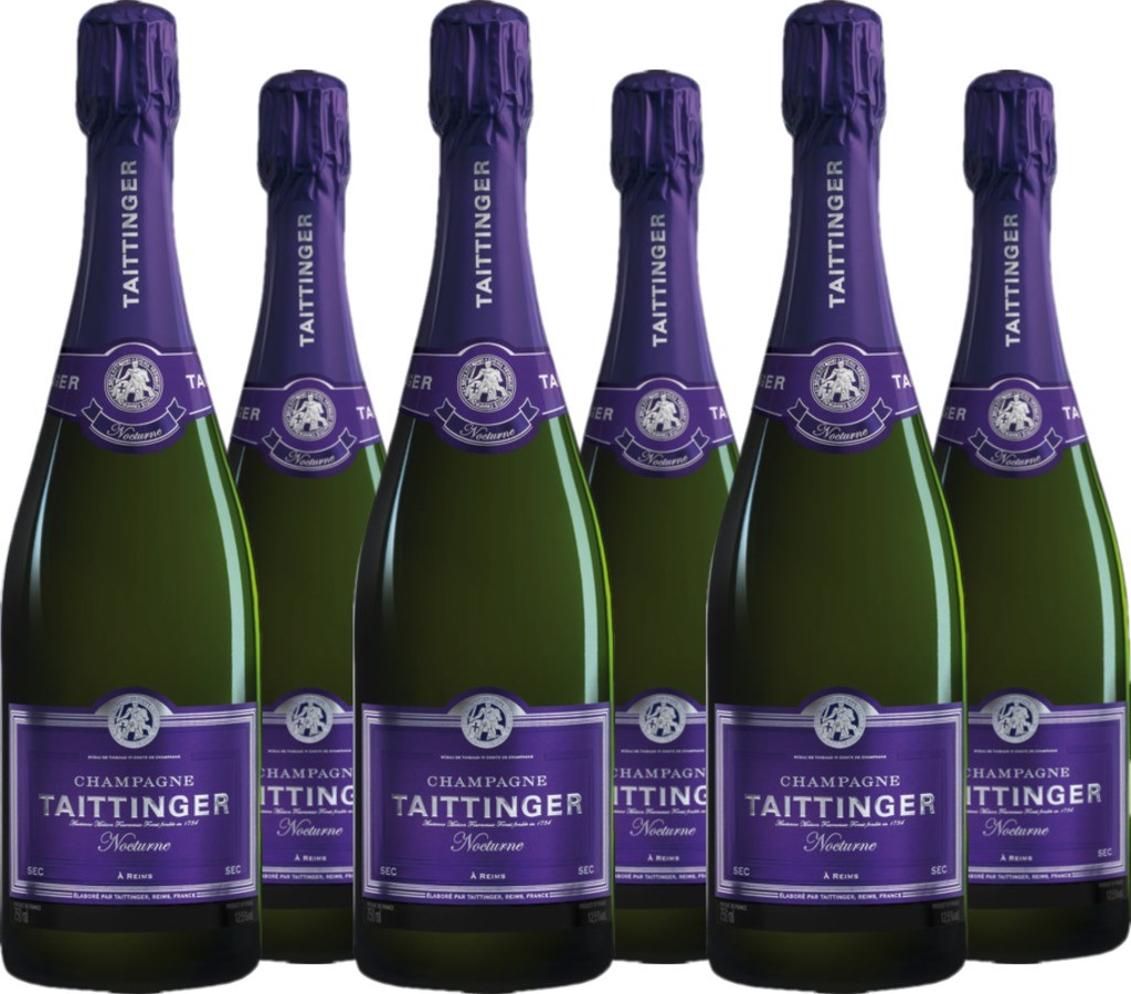 6er Vorteilspaket Champagne Taittinger Nocturne Sec