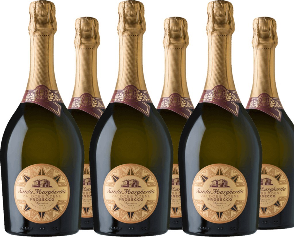 6er Vorteilspaket Santa Margherita Prosecco Valdobbiadene Superiore Brut DOCG