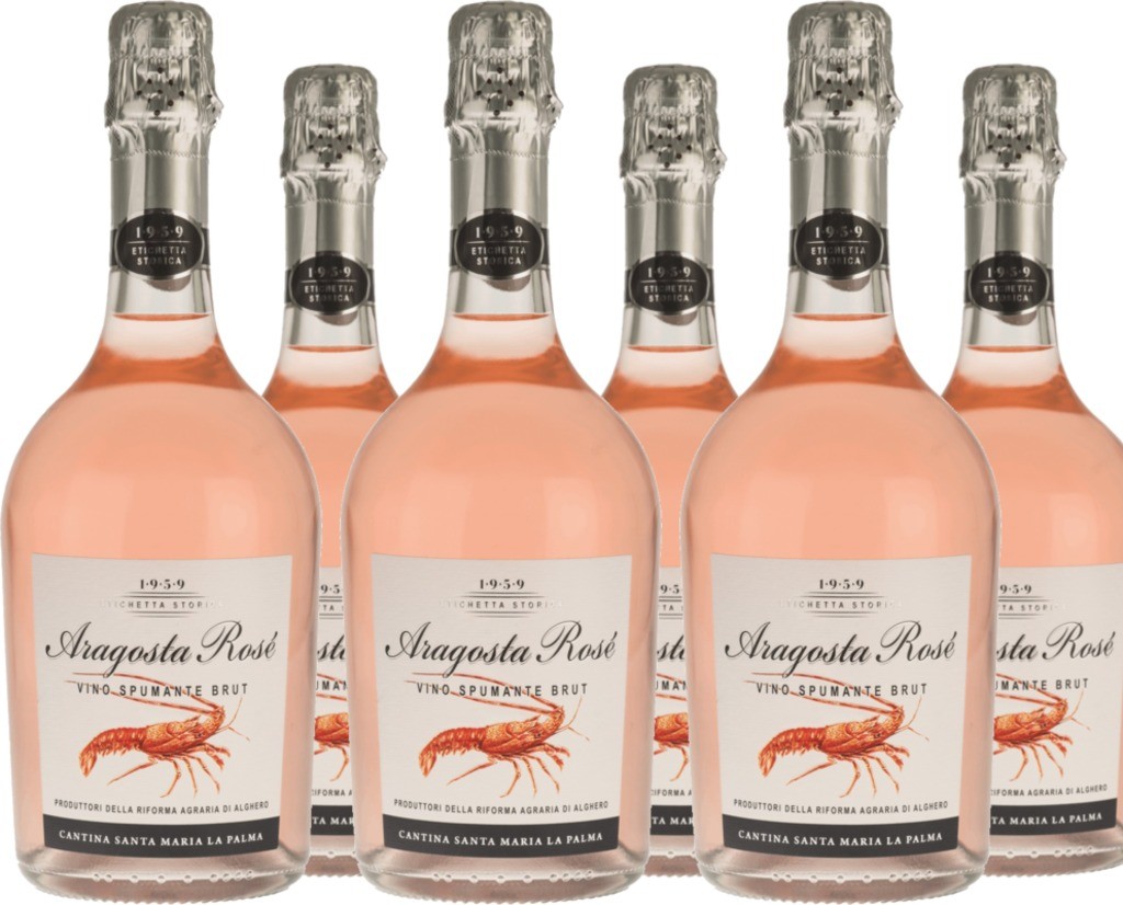 6er Vorteilspaket Aragosta Rosé Vino Spumante Brut