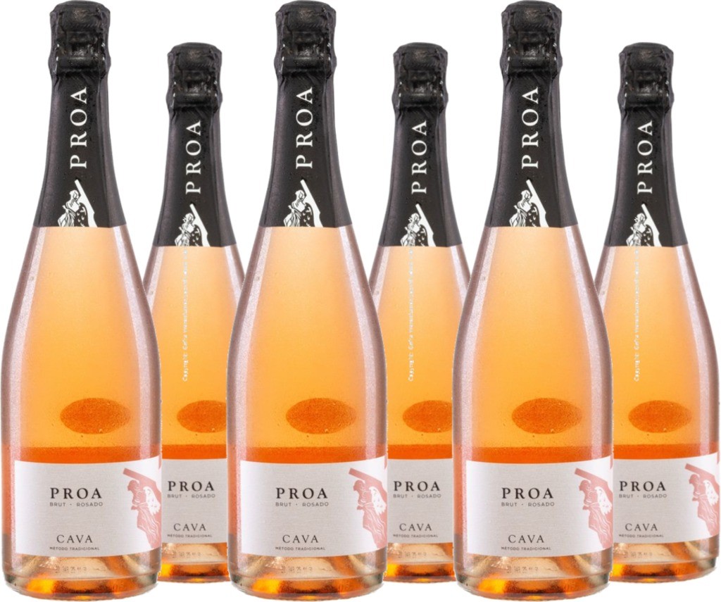 6er Vorteilspaket Cava Proa Brut Rosado