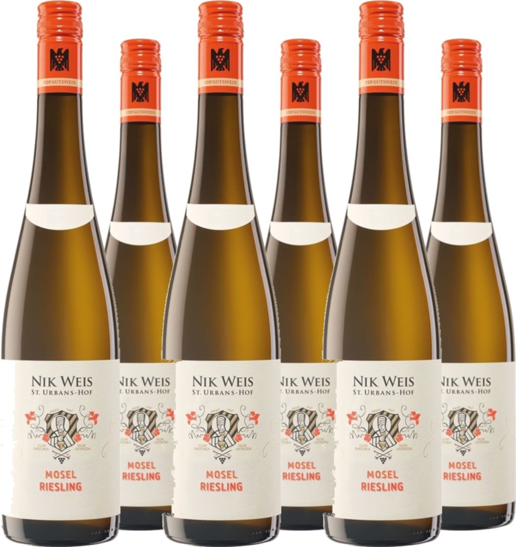 6er Vorteilspaket Nik Weis St. Urbans-Hof Mosel Riesling Gutswein