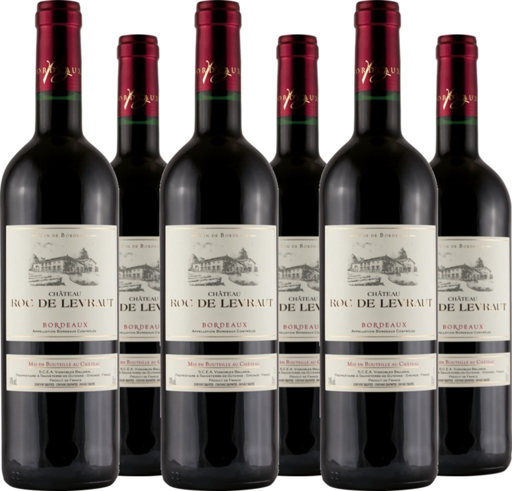 6er Vorteilspaket Château Roc de Levraut Bordeaux AOC